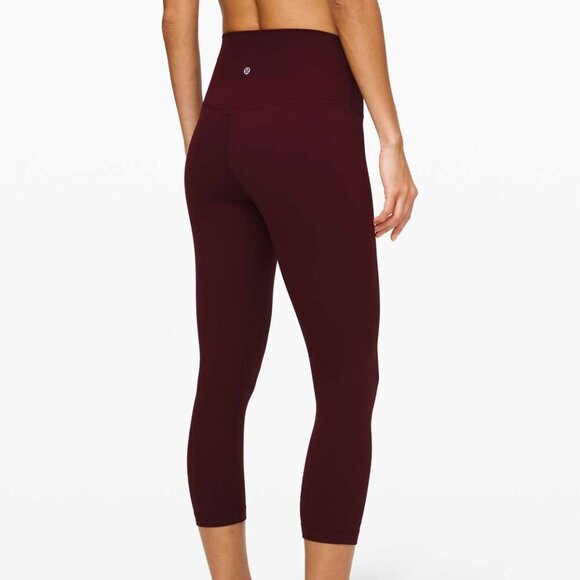Lululemon Align Crop *21" Garnet- High Rise Cropped Leggings- Size 2 - Picture 3 of 14
